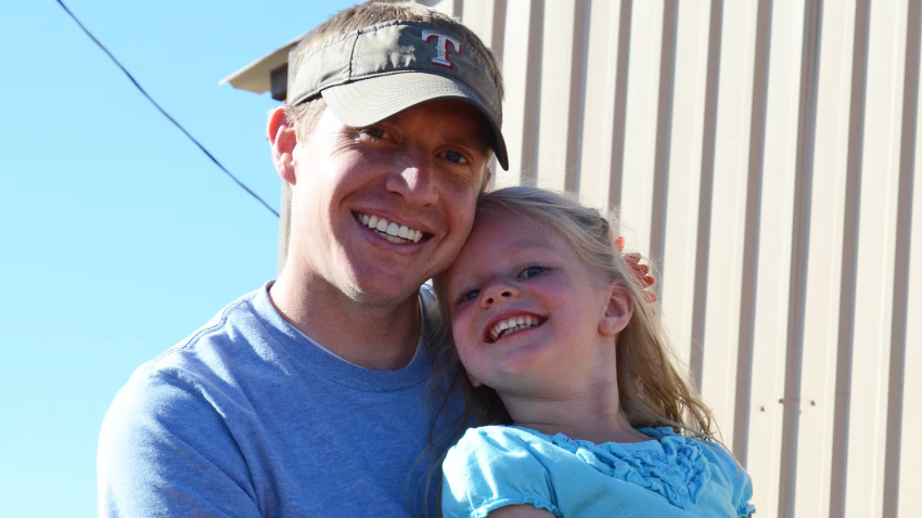 Robbie Parker and his daughter, Emilie.